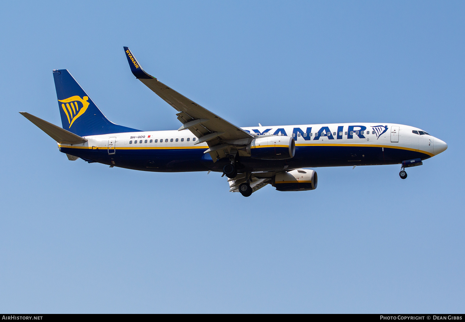 Aircraft Photo of 9H-QDQ | Boeing 737-800 | Ryanair | AirHistory.net #269907