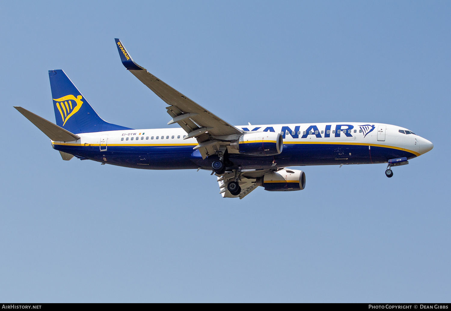 Aircraft Photo of EI-DYW | Boeing 737-8AS | Ryanair | AirHistory.net #269935