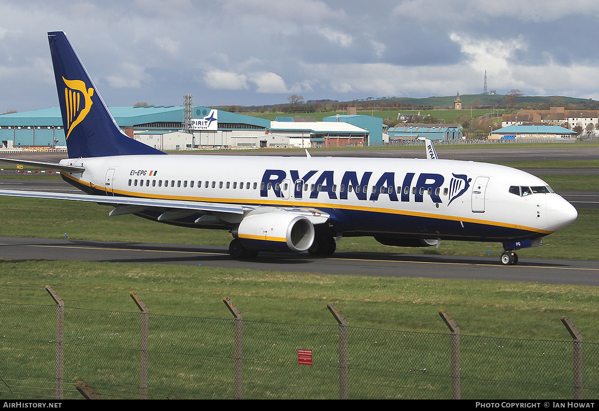 Aircraft Photo of EI-EPG | Boeing 737-8AS | Ryanair | AirHistory.net #270072