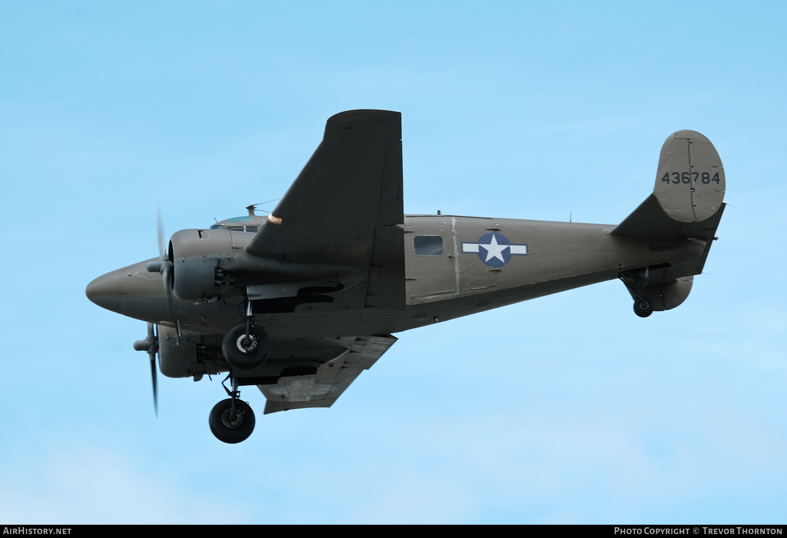 Aircraft Photo of N45CF / 436784 | Beech G18S | USA - Air Force | AirHistory.net #270099
