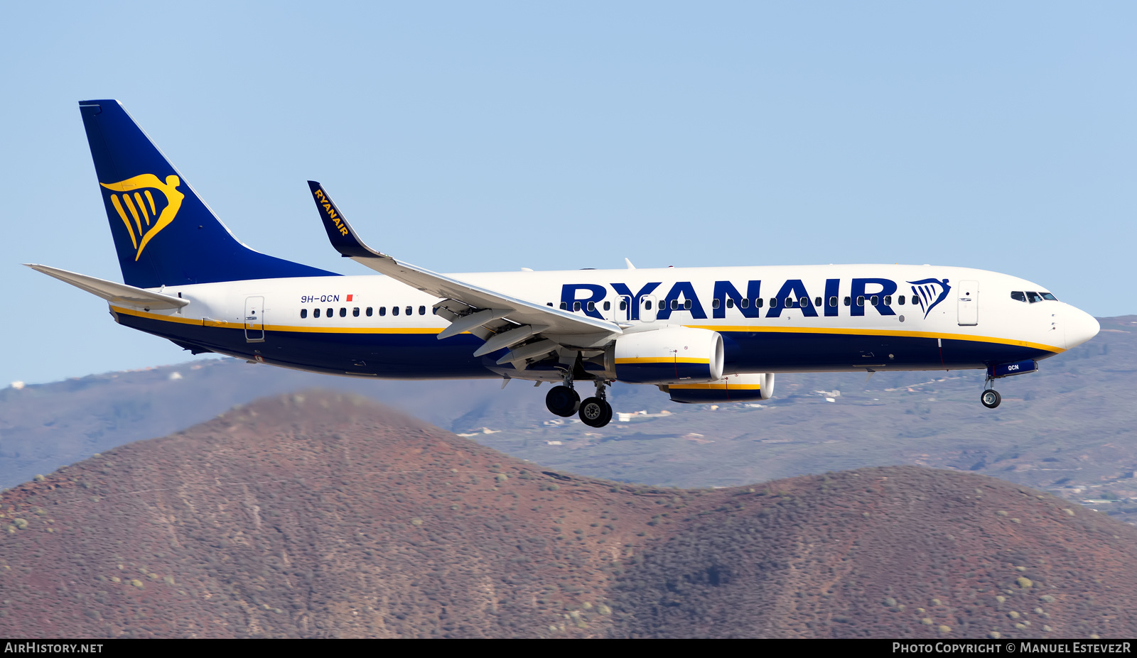 Aircraft Photo of 9H-QCN | Boeing 737-800 | Ryanair | AirHistory.net #270117