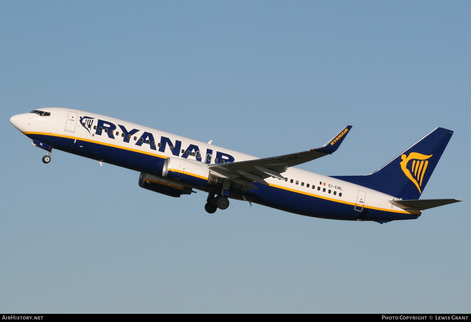 Aircraft Photo of EI-EML | Boeing 737-8AS | Ryanair | AirHistory.net #270203