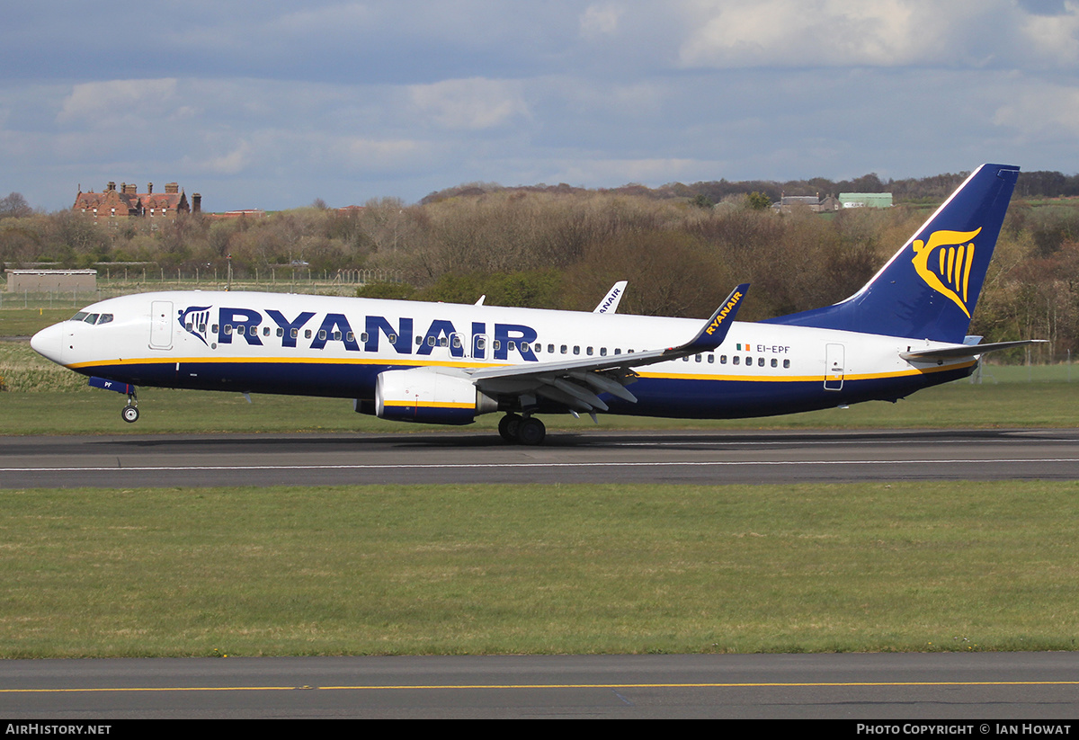 Aircraft Photo of EI-EPF | Boeing 737-8AS | Ryanair | AirHistory.net #270223