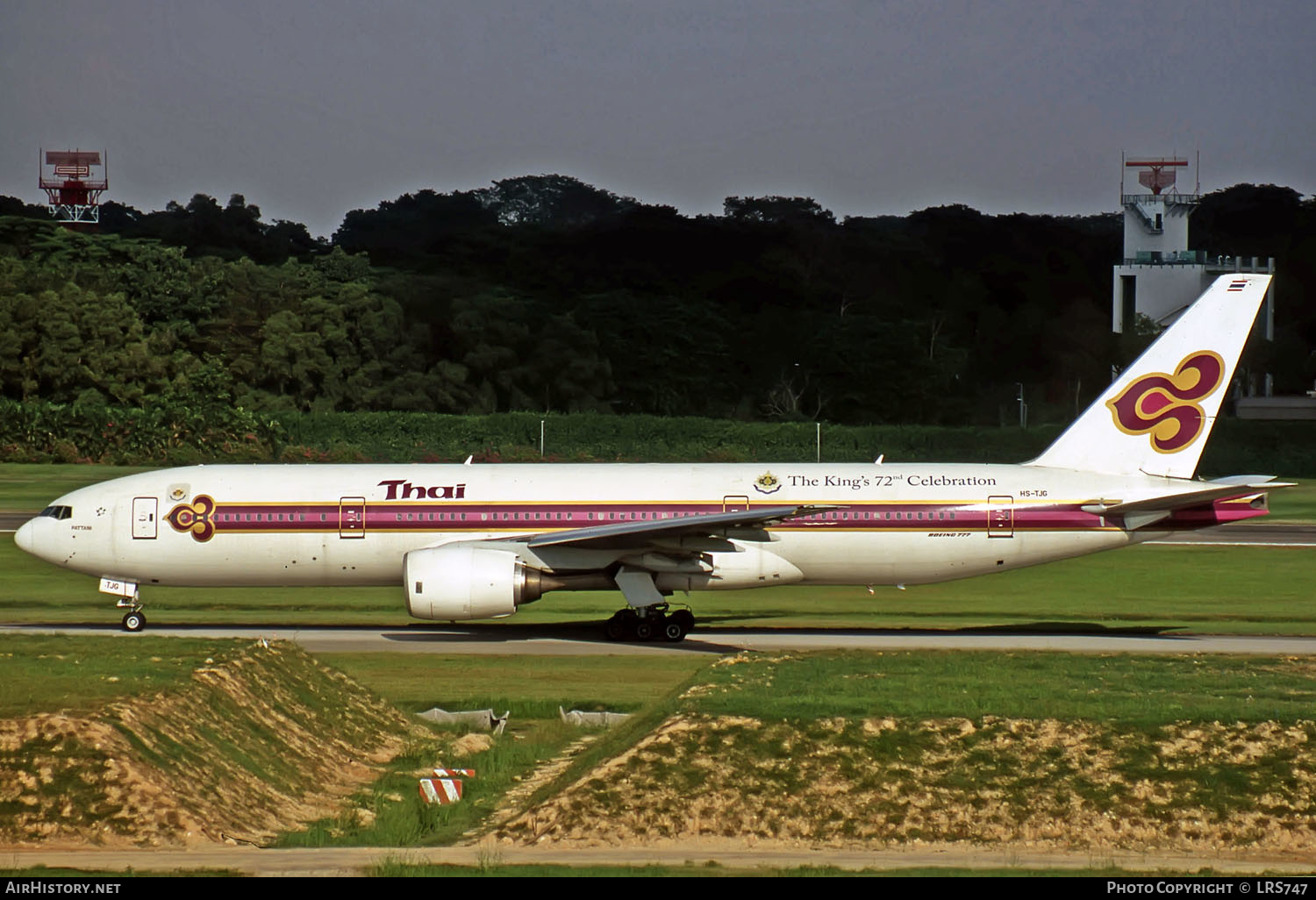 Aircraft Photo of HS-TJG | Boeing 777-2D7 | Thai Airways International | AirHistory.net #270386