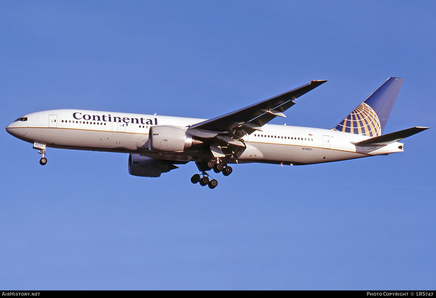 Aircraft Photo of N78001 | Boeing 777-224/ER | Continental Airlines | AirHistory.net #270414