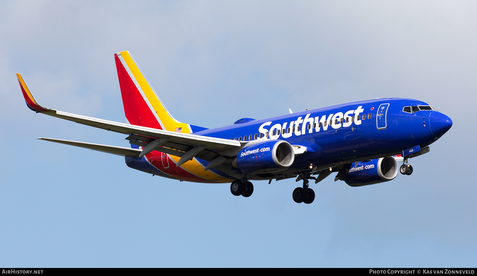 Aircraft Photo of N463WN | Boeing 737-7H4 | Southwest Airlines | AirHistory.net #270629