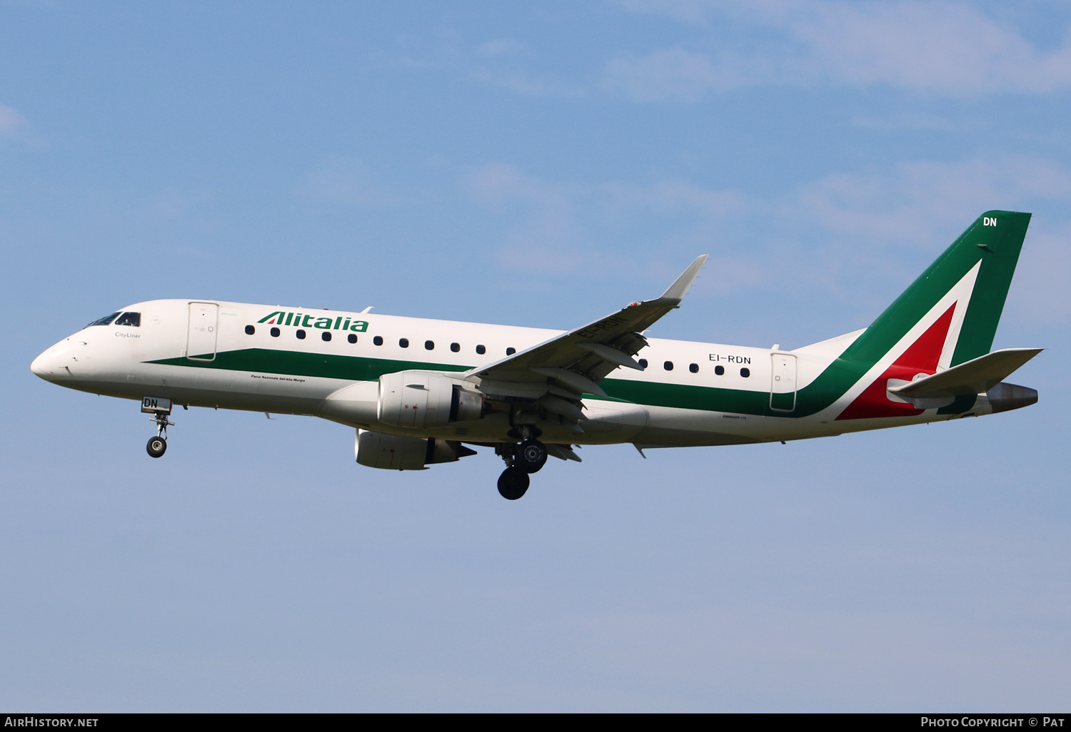 Aircraft Photo of EI-RDN | Embraer 175STD (ERJ-170-200STD) | Alitalia CityLiner | AirHistory.net #270691