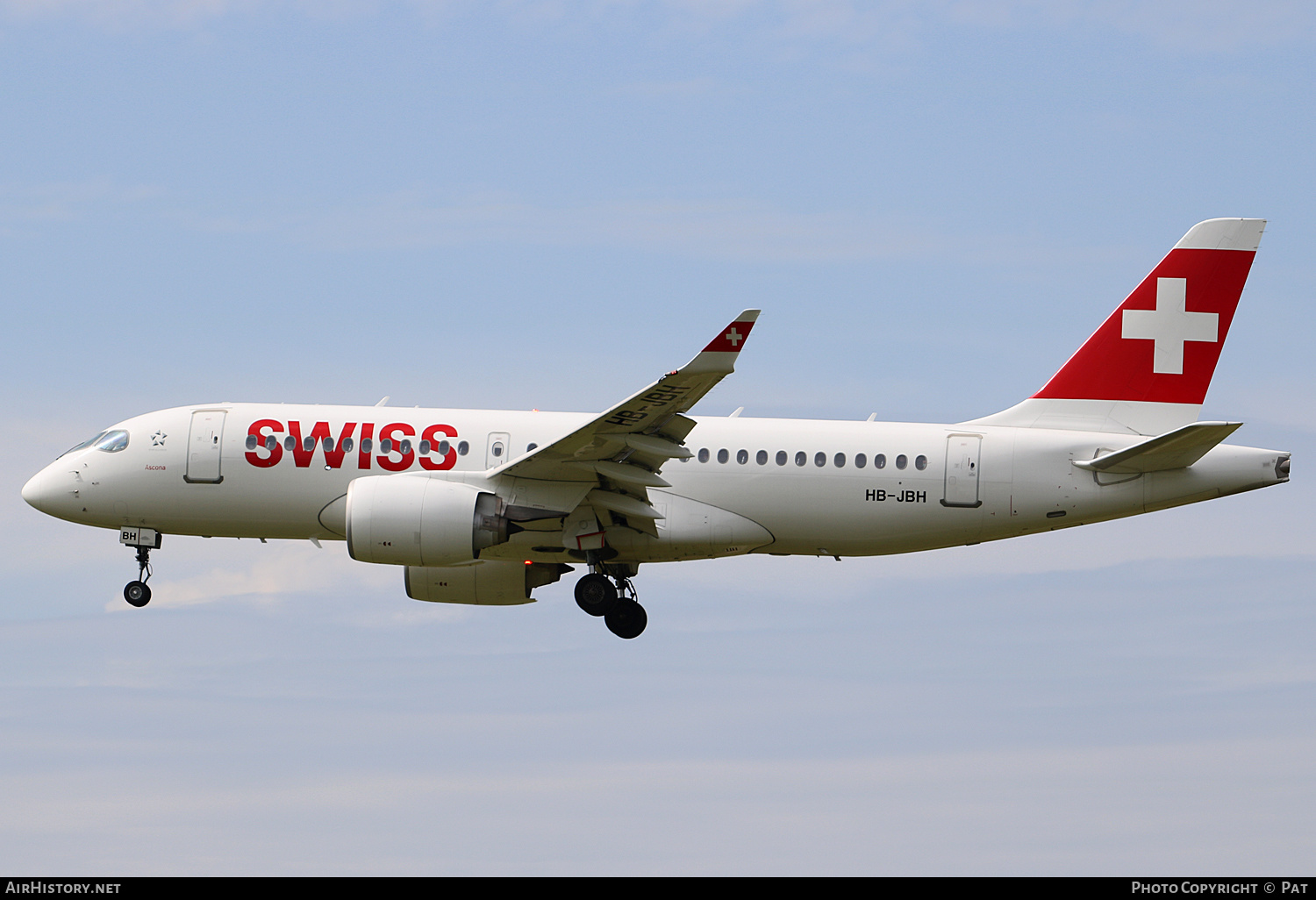 Aircraft Photo of HB-JBH | Bombardier CSeries CS100 (BD-500-1A10) | Swiss International Air Lines | AirHistory.net #270705