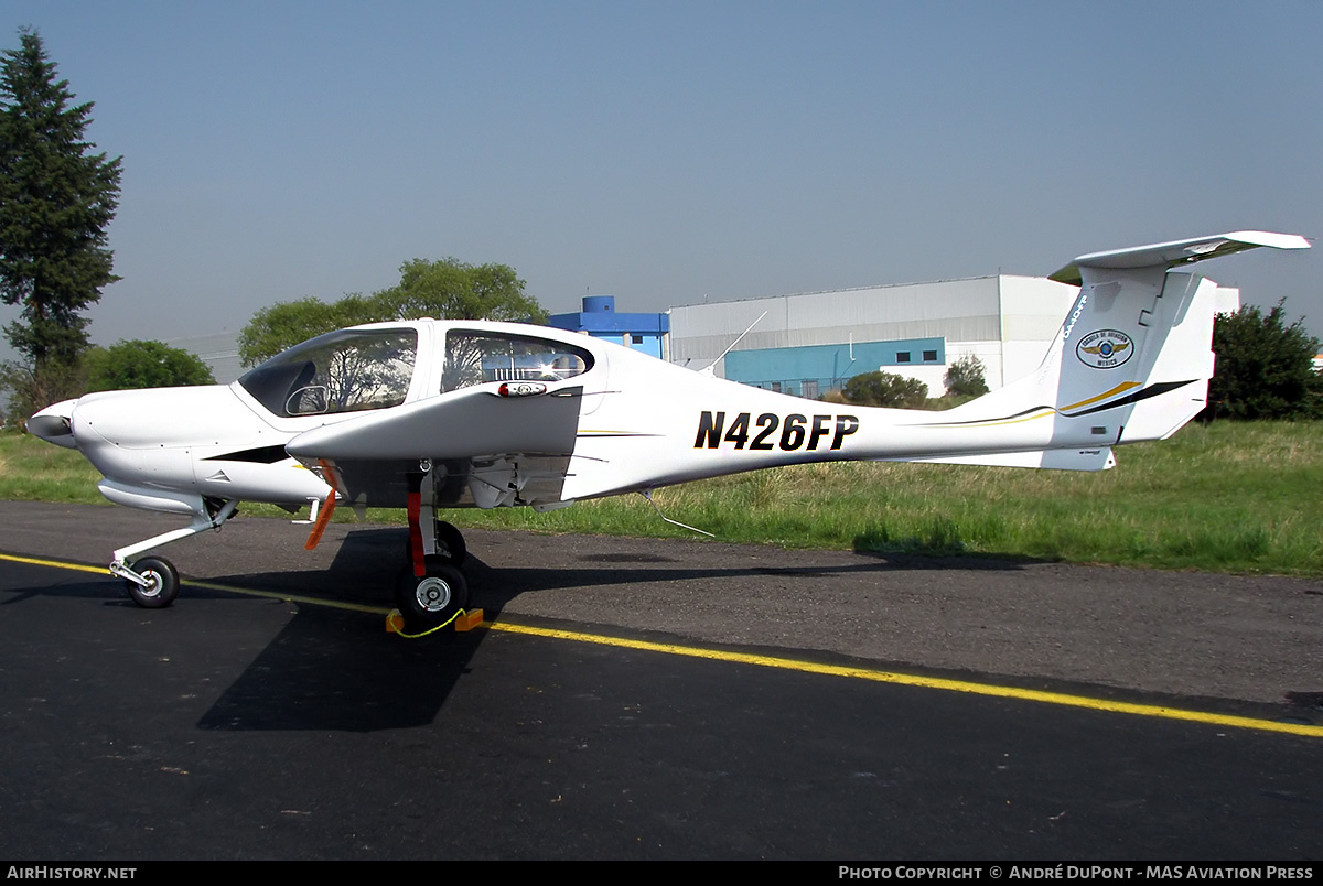 Aircraft Photo of N426FP | Diamond DA40 Diamond Star | Escuela de Aviación México | AirHistory.net #270811