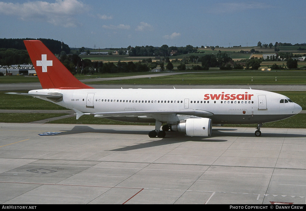 Aircraft Photo of HB-IPF | Airbus A310-322 | Swissair | AirHistory.net #270919
