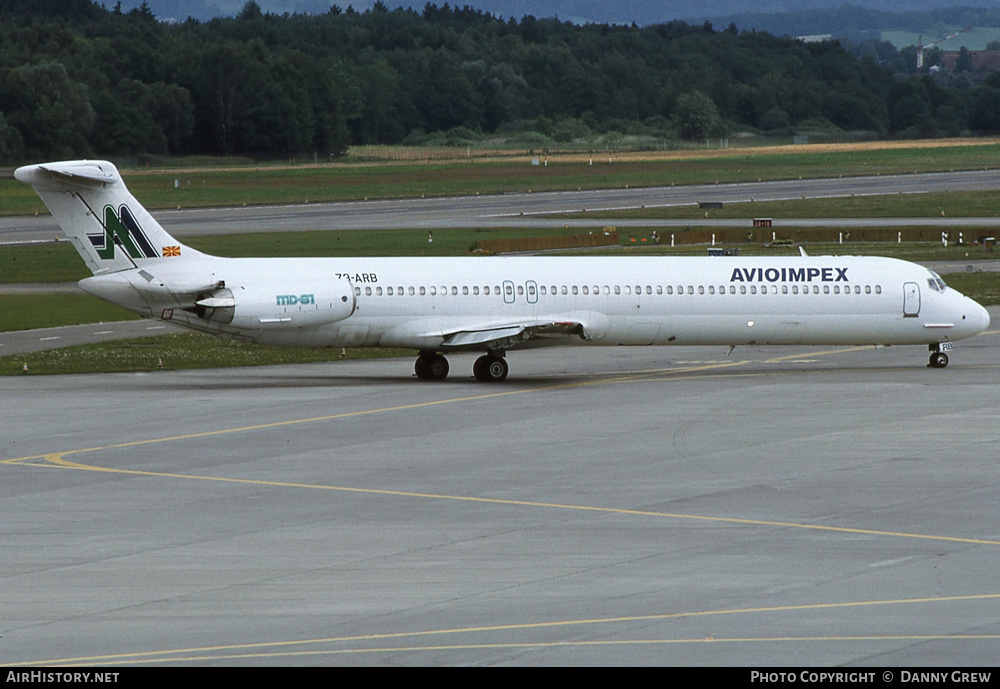 Aircraft Photo of Z3-ARB | McDonnell Douglas MD-81 (DC-9-81) | Avioimpex | AirHistory.net #270944