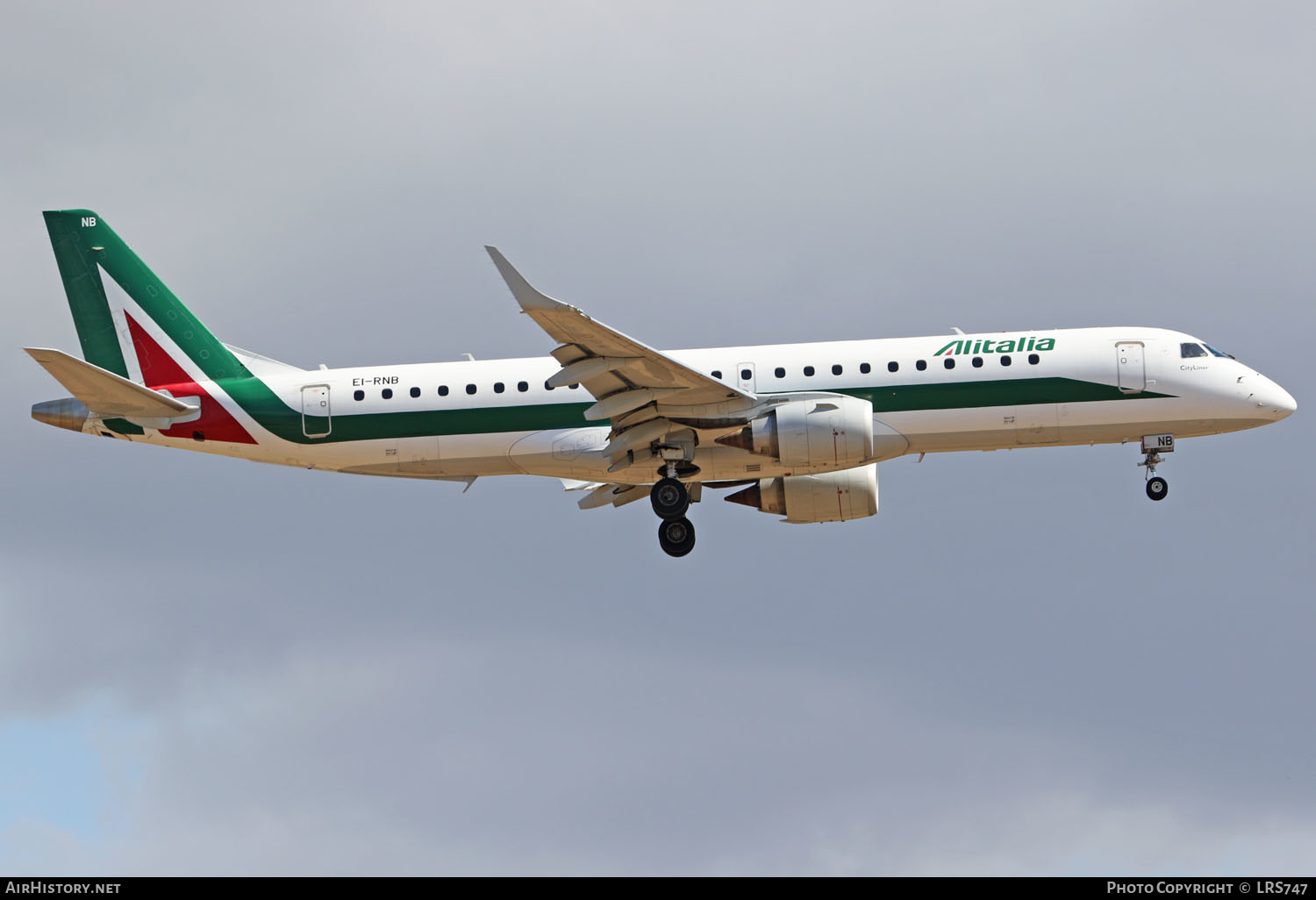 Aircraft Photo of EI-RNB | Embraer 190STD (ERJ-190-100STD) | Alitalia CityLiner | AirHistory.net #270974