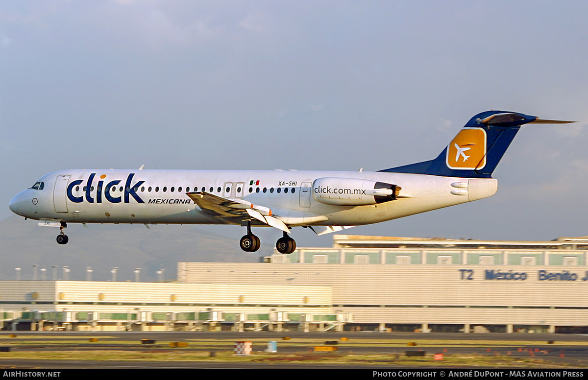 Aircraft Photo of XA-SHI | Fokker 100 (F28-0100) | Click Mexicana | AirHistory.net #271316