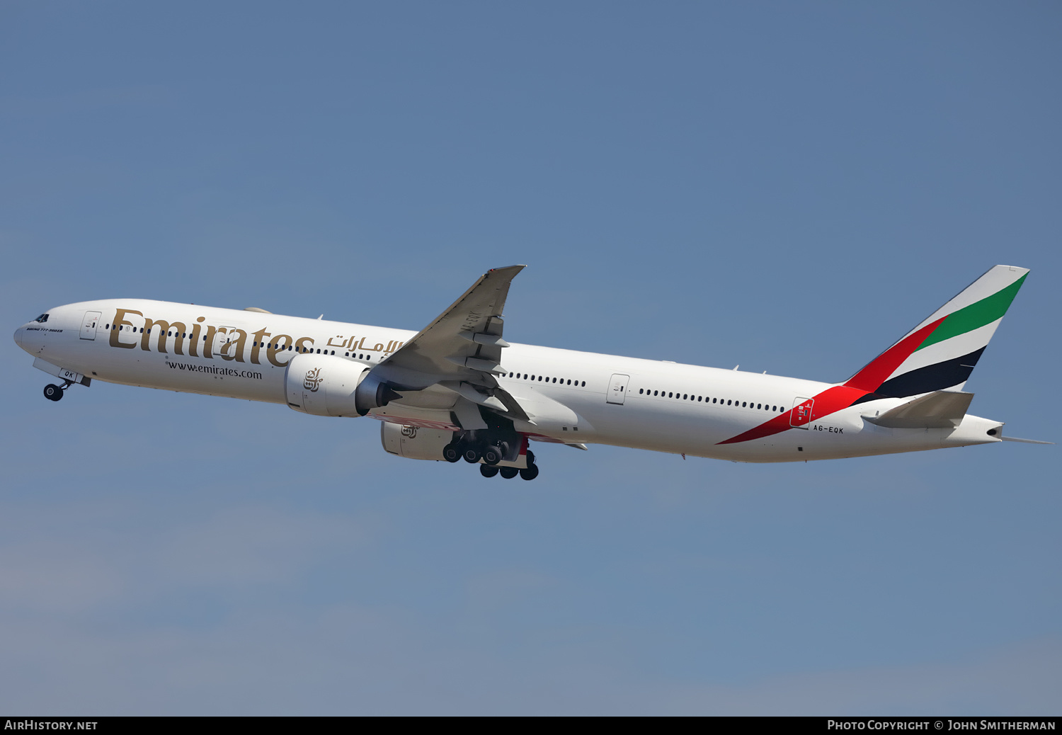 Aircraft Photo of A6-EQK | Boeing 777-300/ER | Emirates | AirHistory.net #271323