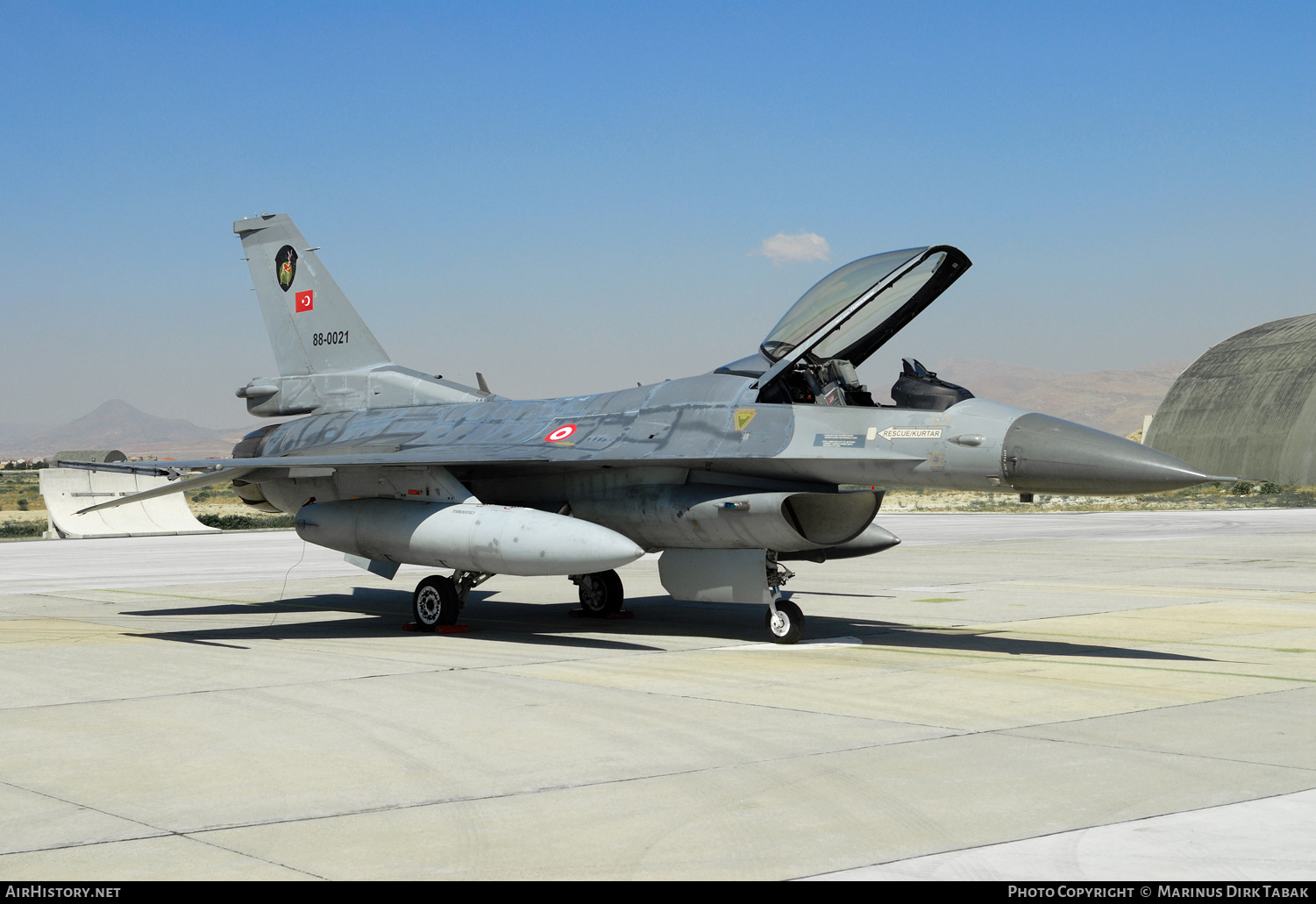 Aircraft Photo of 88-0021 | General Dynamics F-16C Fighting Falcon | Turkey - Air Force | AirHistory.net #271325