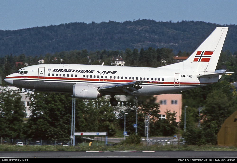 Aircraft Photo of LN-BRK | Boeing 737-505 | Braathens SAFE | AirHistory.net #271480