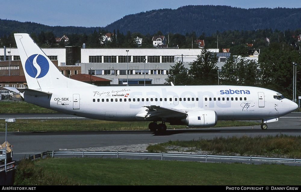 Aircraft Photo of OO-SDX | Boeing 737-329 | Sabena | AirHistory.net #271551
