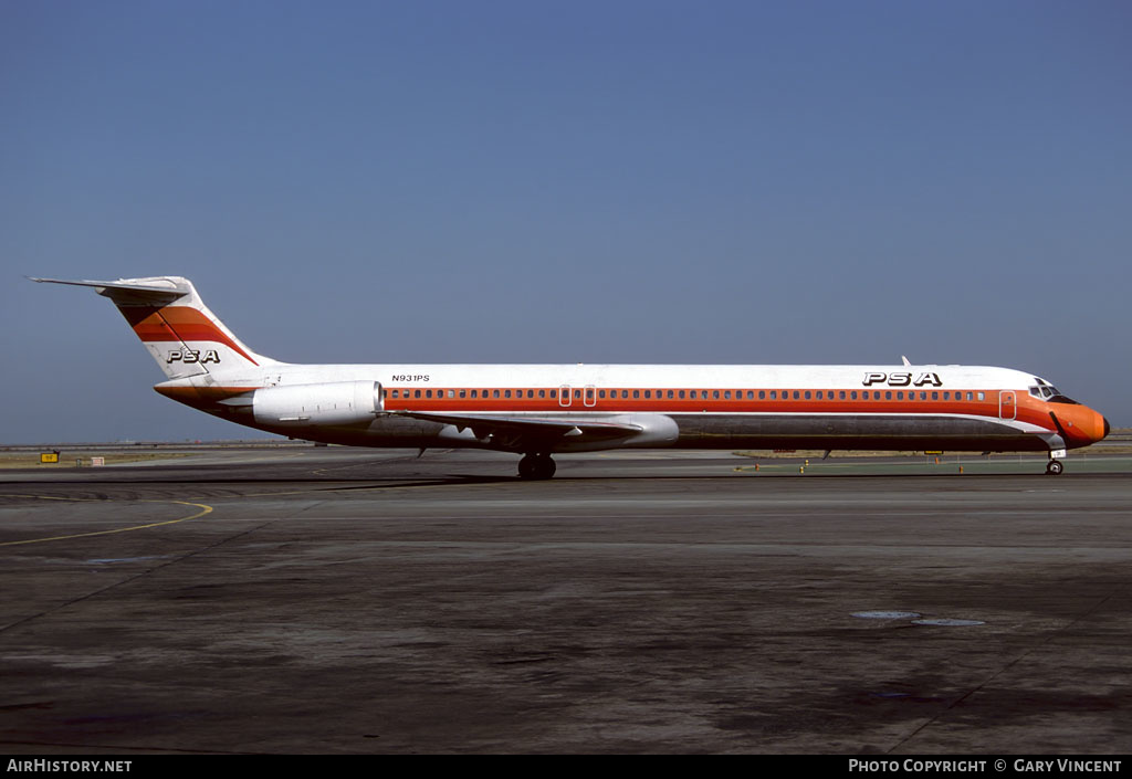 Aircraft Photo of N931PS | McDonnell Douglas MD-81 (DC-9-81) | PSA - Pacific Southwest Airlines | AirHistory.net #271572