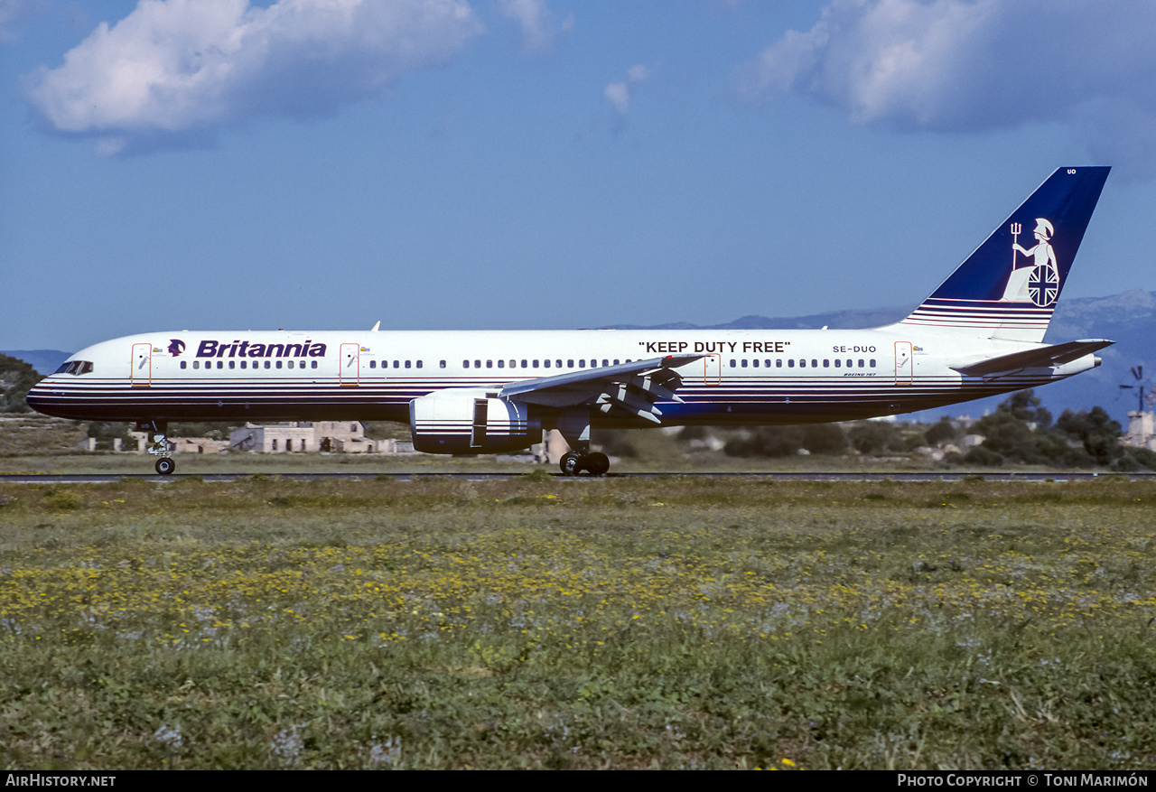 Aircraft Photo of SE-DUO | Boeing 757-236 | Britannia Nordic | AirHistory.net #271592