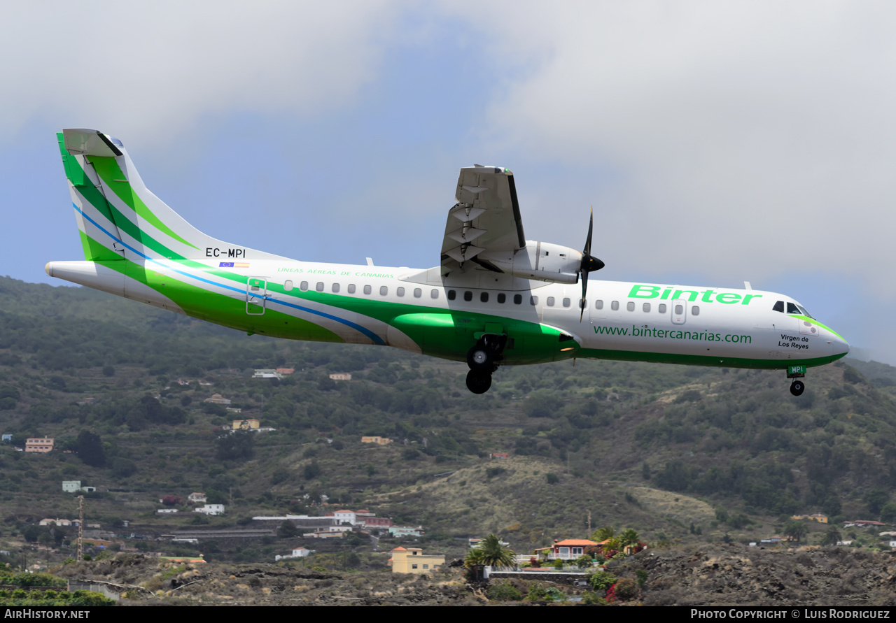 Aircraft Photo of EC-MPI | ATR ATR-72-600 (ATR-72-212A) | Binter Canarias | AirHistory.net #271612