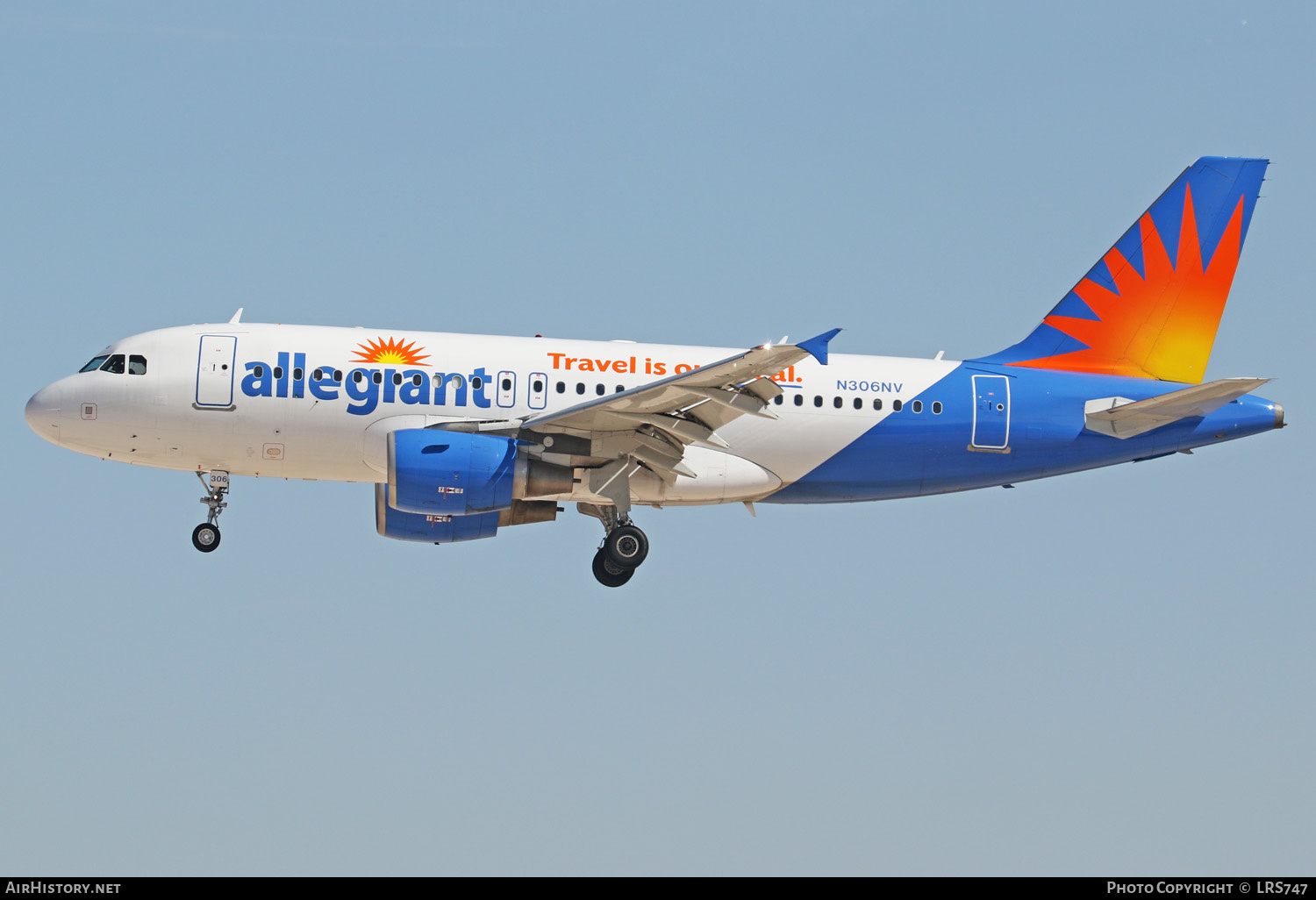 Aircraft Photo of N306NV | Airbus A319-111 | Allegiant Air | AirHistory.net #271723