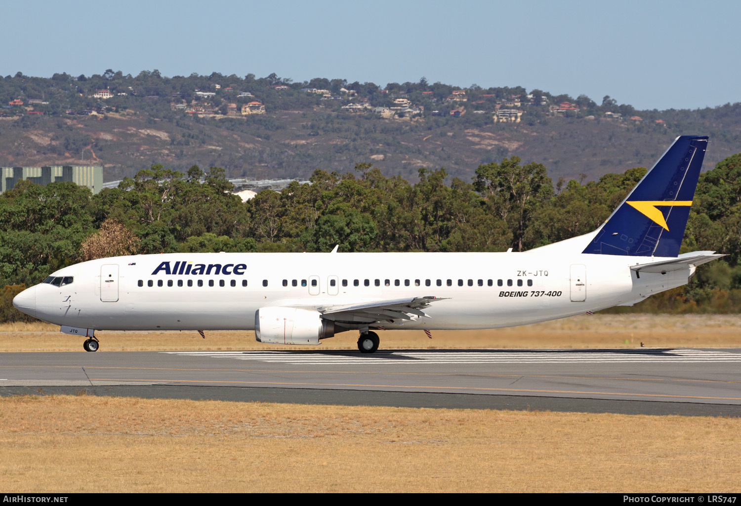 Aircraft Photo of ZK-JTQ | Boeing 737-476 | Alliance Airlines | AirHistory.net #271727