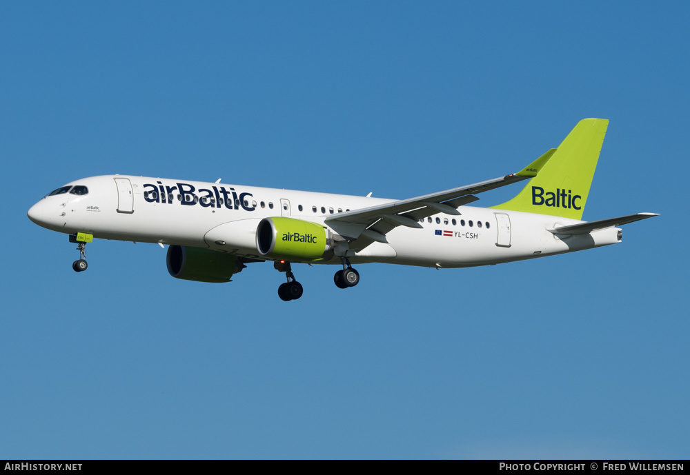 Aircraft Photo of YL-CSH | Bombardier CSeries CS300 (BD-500-1A11) | AirBaltic | AirHistory.net #271808