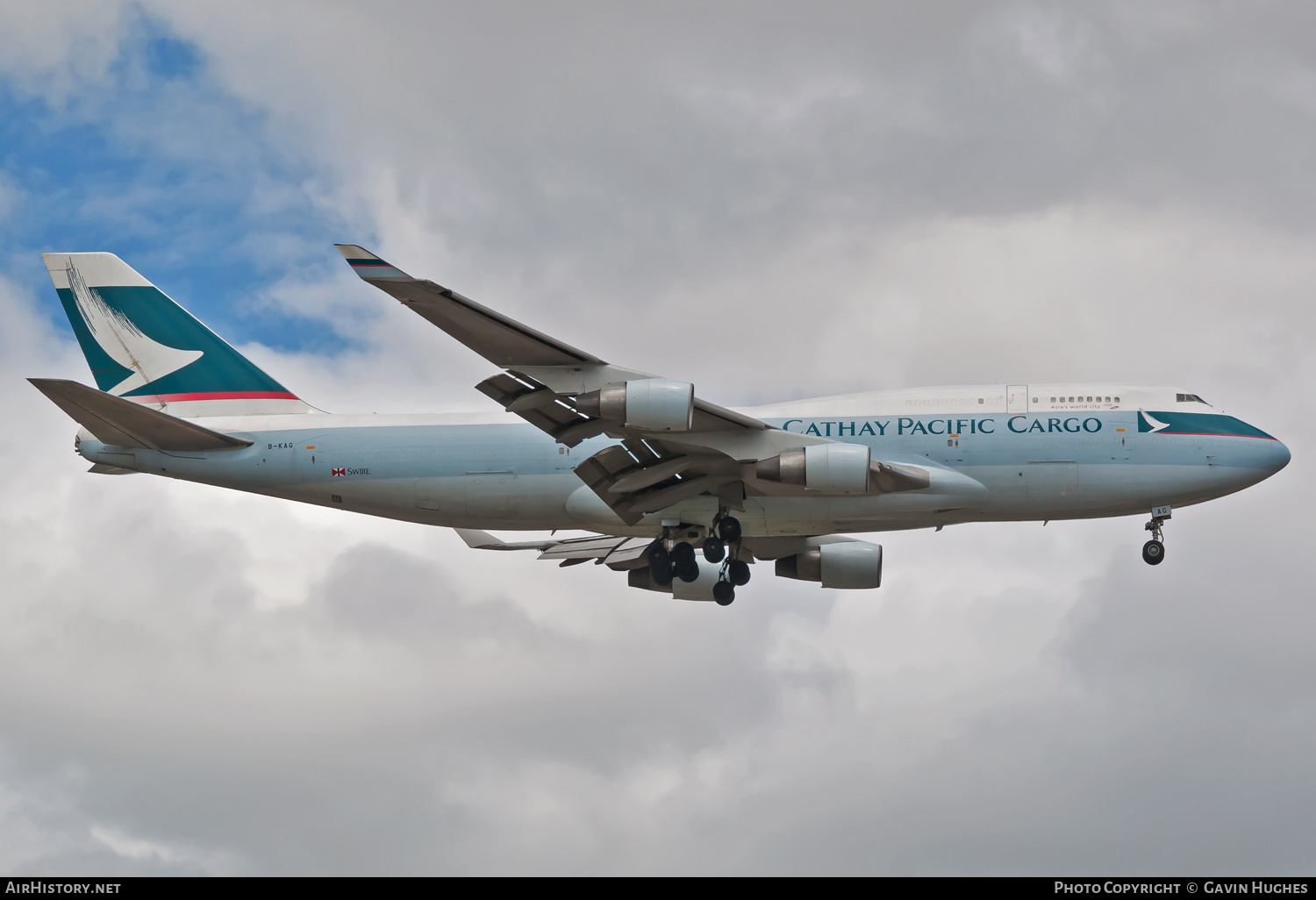 Aircraft Photo of B-KAG | Boeing 747-412(BCF) | Cathay Pacific Airways Cargo | AirHistory.net #271853