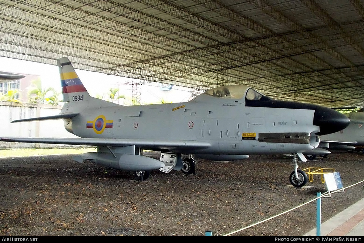 Aircraft Photo of 0984 | North American F-86K Sabre | Venezuela - Air Force | AirHistory.net #271878