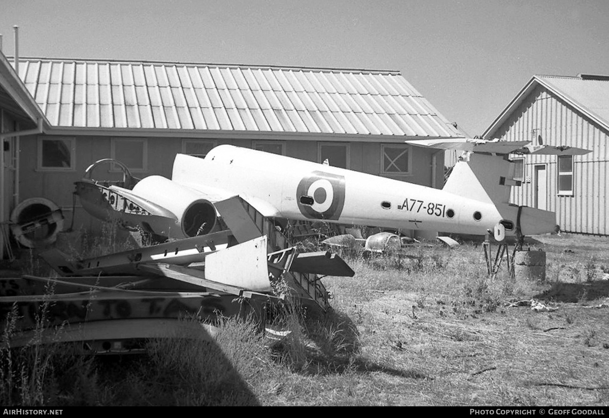 Aircraft Photo of A77-851 | Gloster Meteor U21A | Australia - Air Force | AirHistory.net #271881