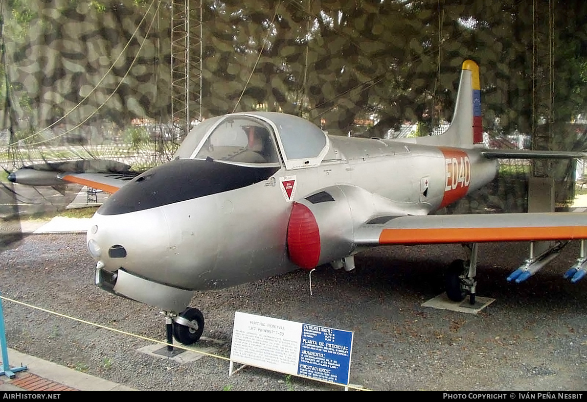 Aircraft Photo of E040 | Hunting Percival P.84 Jet Provost T52 | Venezuela - Air Force | AirHistory.net #271888