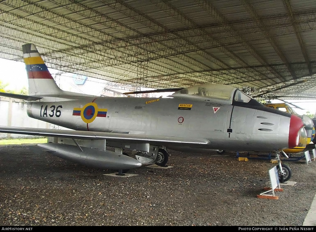 Aircraft Photo of 1A36 | North American F-86F Sabre | Venezuela - Air Force | AirHistory.net #271903