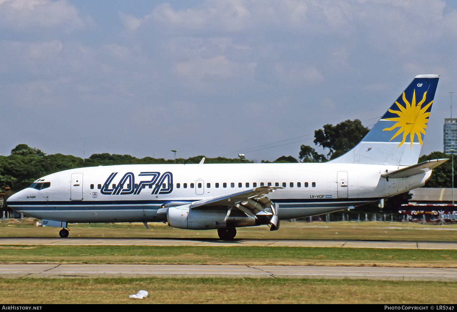 Aircraft Photo of LV-VGF | Boeing 737-2M6/Adv | LAPA - Líneas Aéreas Privadas Argentinas | AirHistory.net #271917