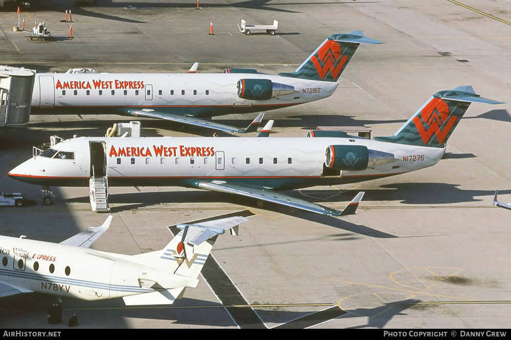 Aircraft Photo of N17275 | Bombardier CRJ-200LR (CL-600-2B19) | America West Express | AirHistory.net #271986