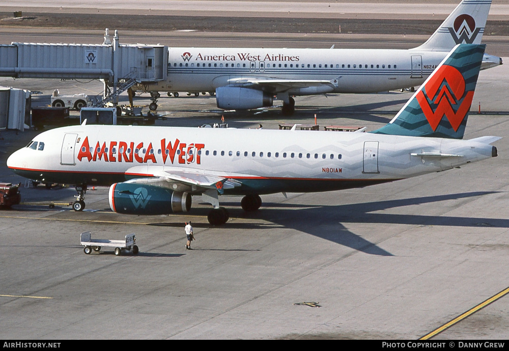 Aircraft Photo of N801AW | Airbus A319-132 | America West Airlines | AirHistory.net #272004