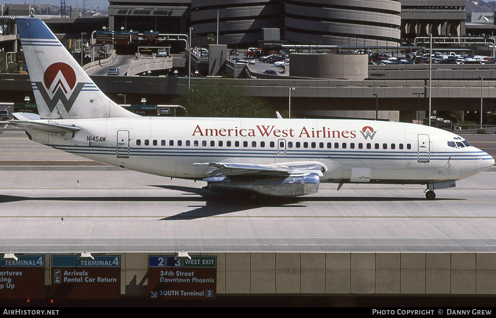 Aircraft Photo of N145AW | Boeing 737-2A6 | America West Airlines | AirHistory.net #272021