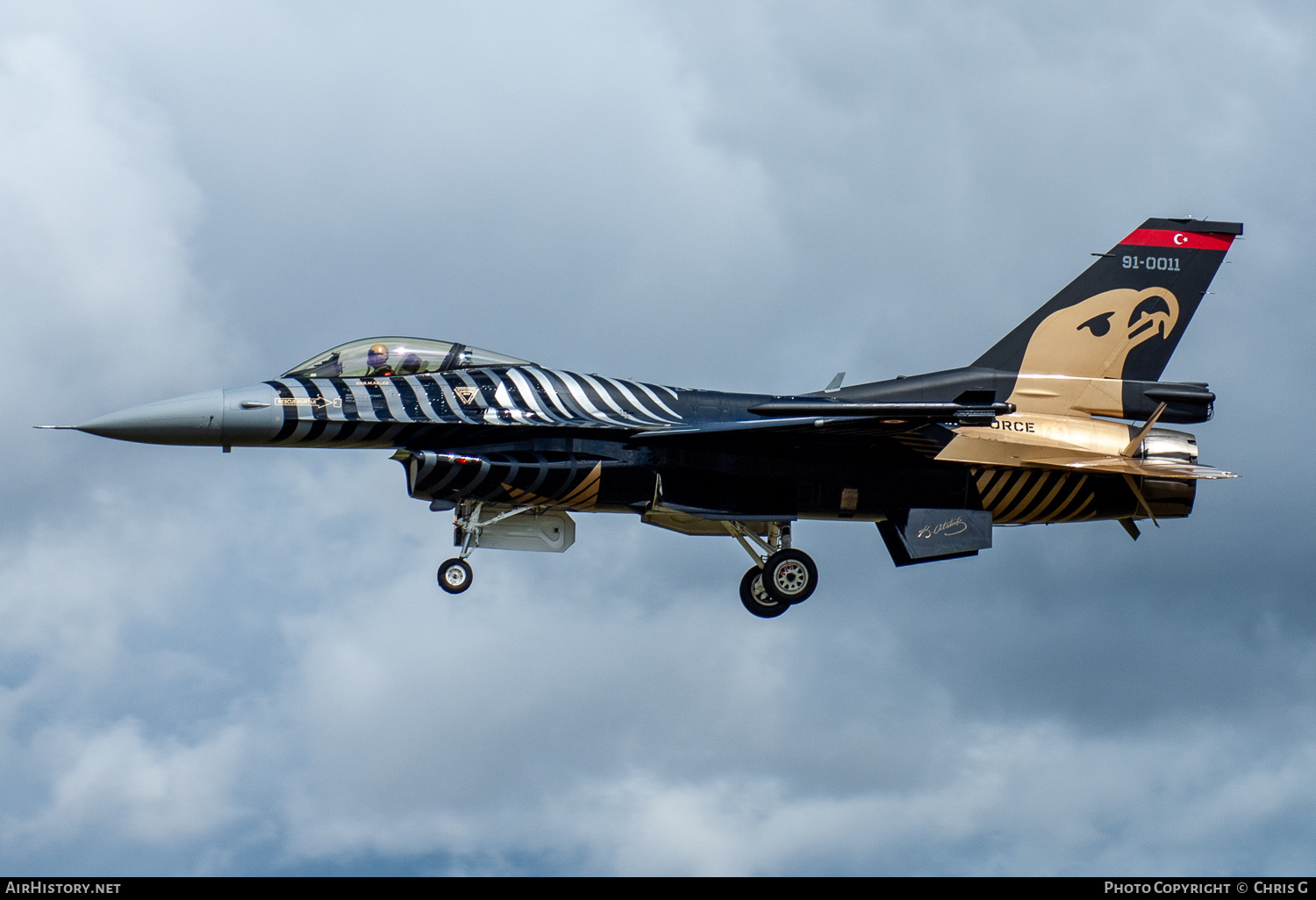 Aircraft Photo of 91-0011 | General Dynamics F-16CG Fighting Falcon | Turkey - Air Force | AirHistory.net #272028