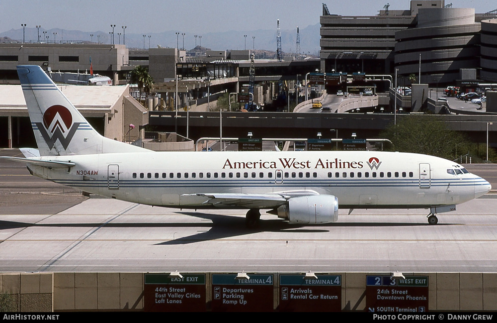 Aircraft Photo of N304AW | Boeing 737-3G7 | America West Airlines | AirHistory.net #272062