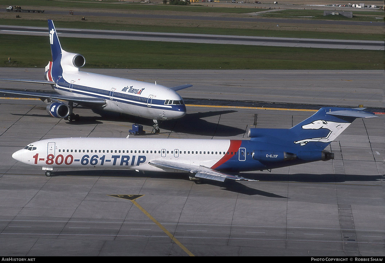 Aircraft Photo of C-GJKF | Boeing 727-227/Adv | Greyhound Air | AirHistory.net #272272