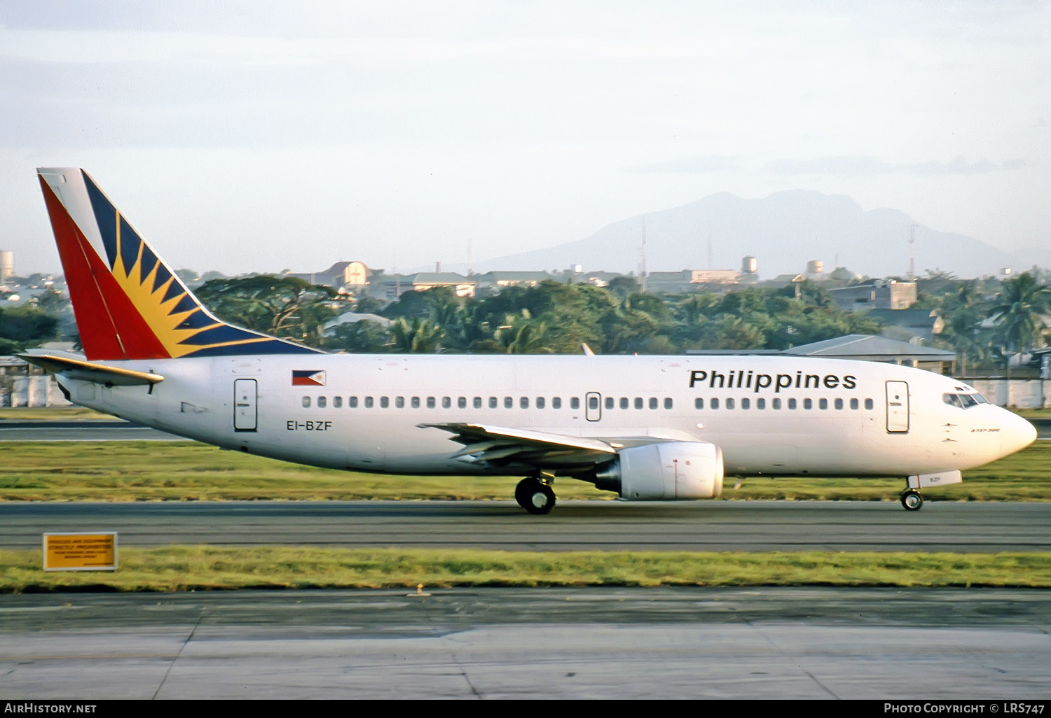 Aircraft Photo of EI-BZF | Boeing 737-3Y0 | Philippine Airlines | AirHistory.net #272397