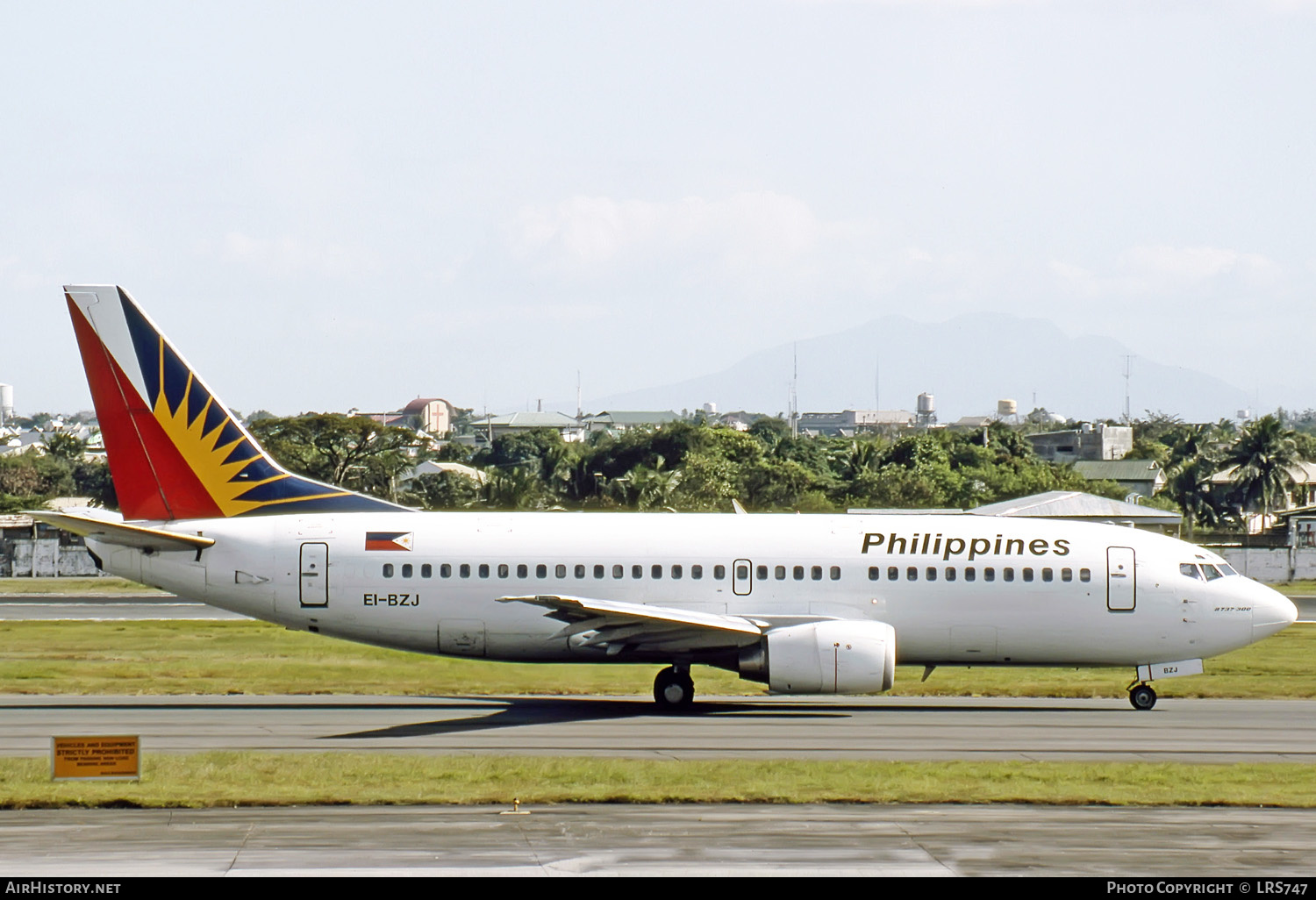 Aircraft Photo of EI-BZJ | Boeing 737-3Y0 | Philippine Airlines | AirHistory.net #272399