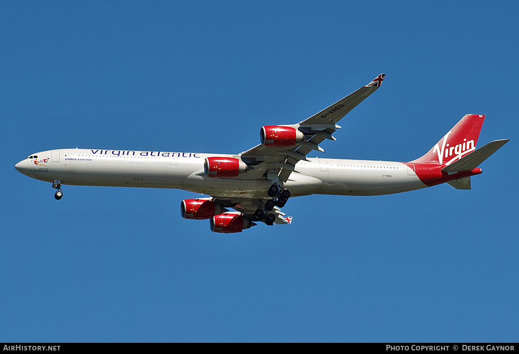 Aircraft Photo of G-VRED | Airbus A340-642 | Virgin Atlantic Airways | AirHistory.net #272406