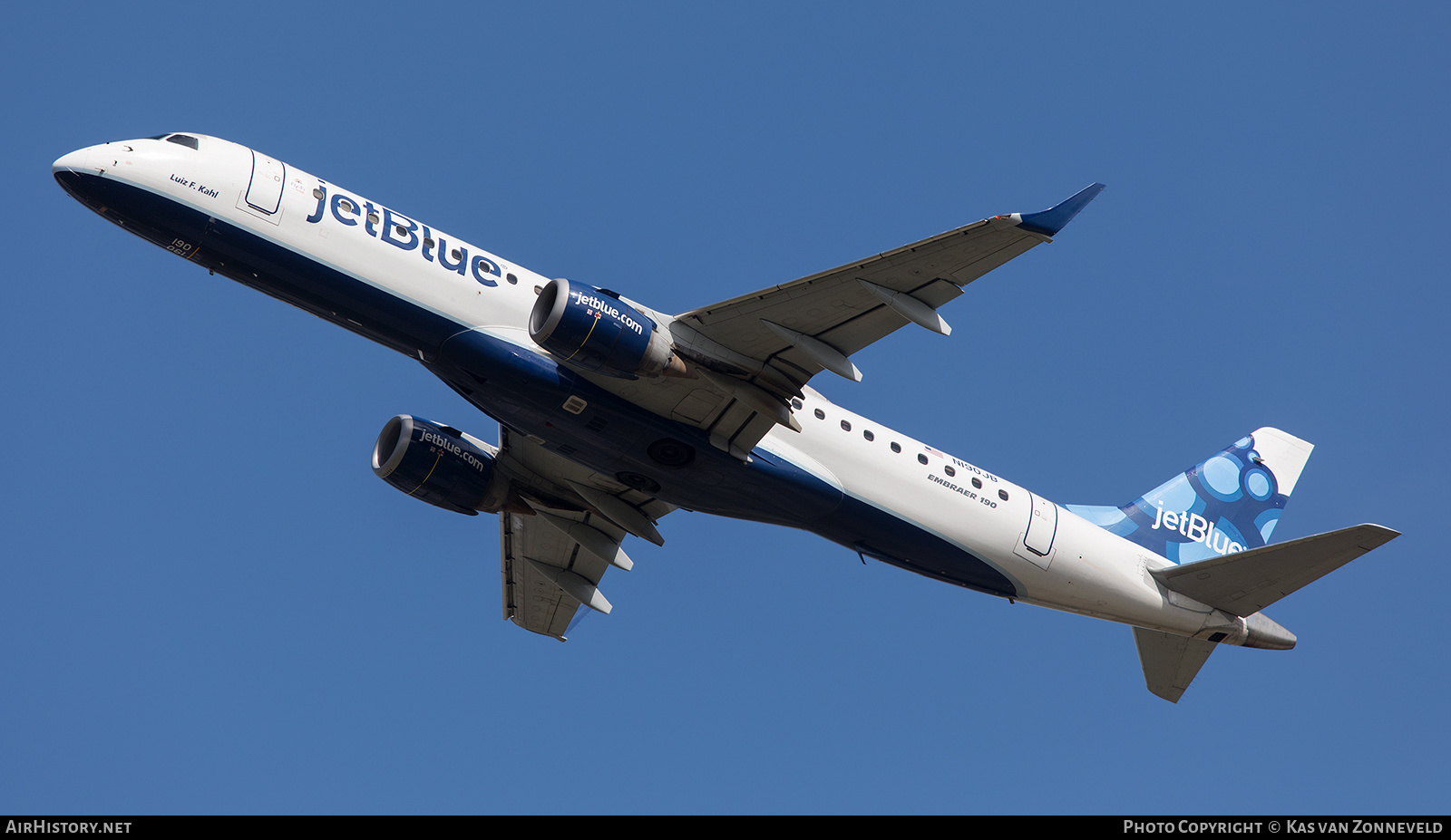 Aircraft Photo of N190JB | Embraer 190AR (ERJ-190-100IGW) | JetBlue Airways | AirHistory.net #272599