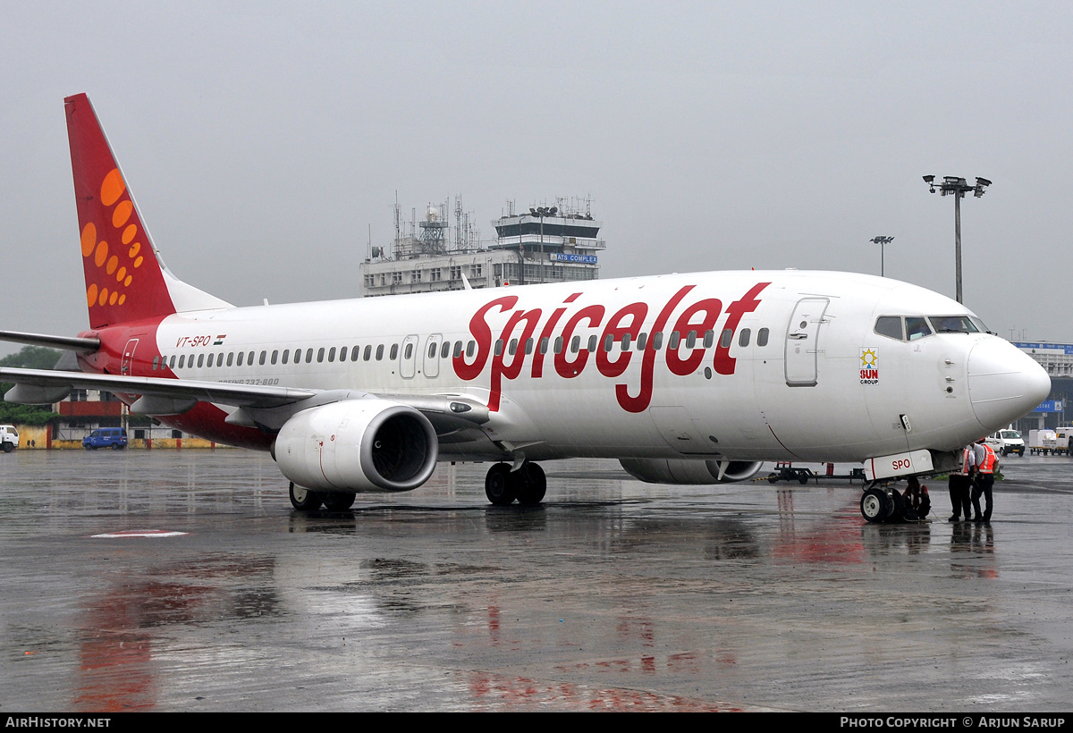 Aircraft Photo of VT-SPO | Boeing 737-86N | SpiceJet | AirHistory.net #272772