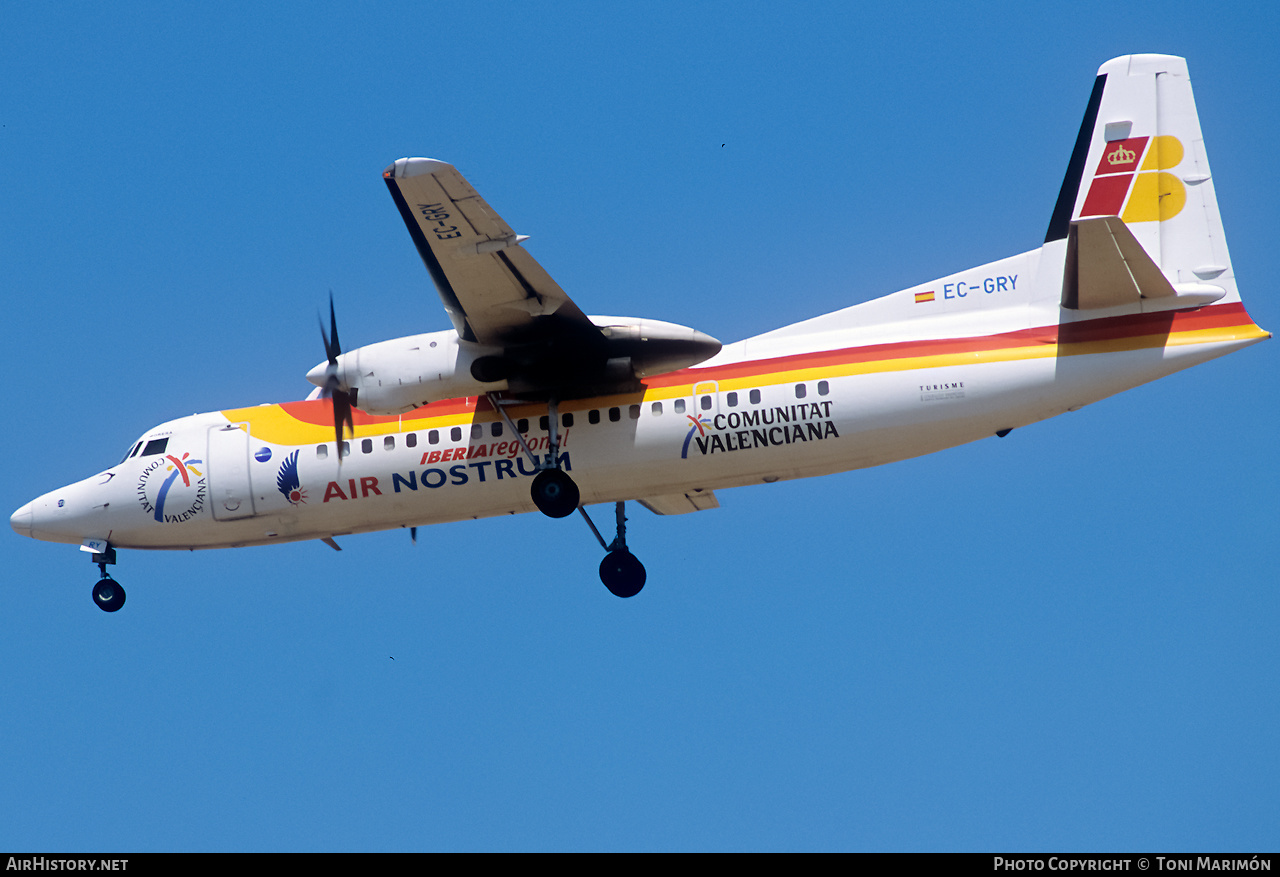 Aircraft Photo of EC-GRY | Fokker 50 | Iberia Regional | AirHistory.net #272824