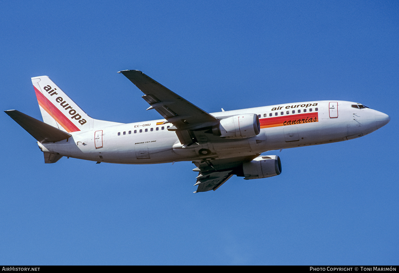 Aircraft Photo of EC-GNU | Boeing 737-36Q | Air Europa Canarias | AirHistory.net #272878