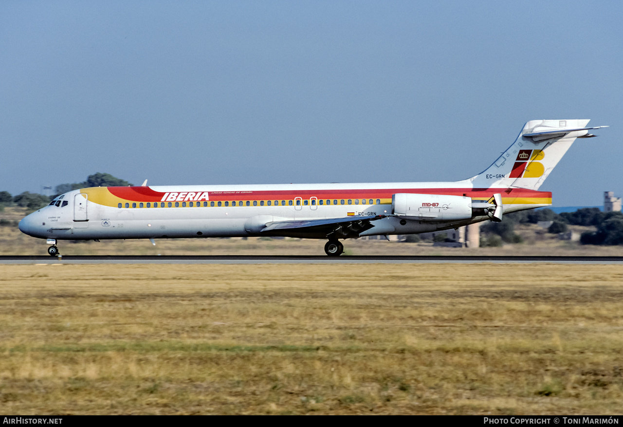 Aircraft Photo of EC-GRN | McDonnell Douglas MD-87 (DC-9-87) | Iberia | AirHistory.net #272899