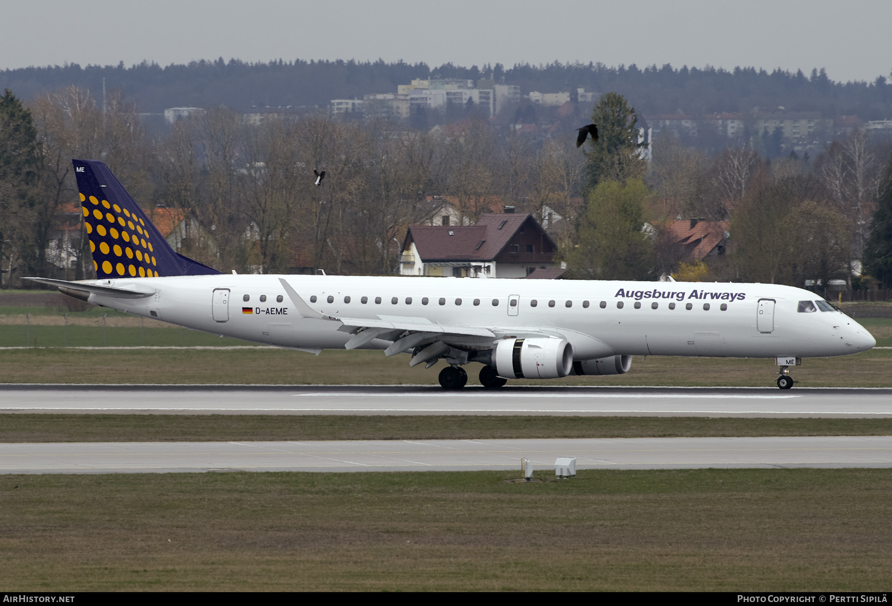 Aircraft Photo of D-AEME | Embraer 195LR (ERJ-190-200LR) | Augsburg Airways | AirHistory.net #272968
