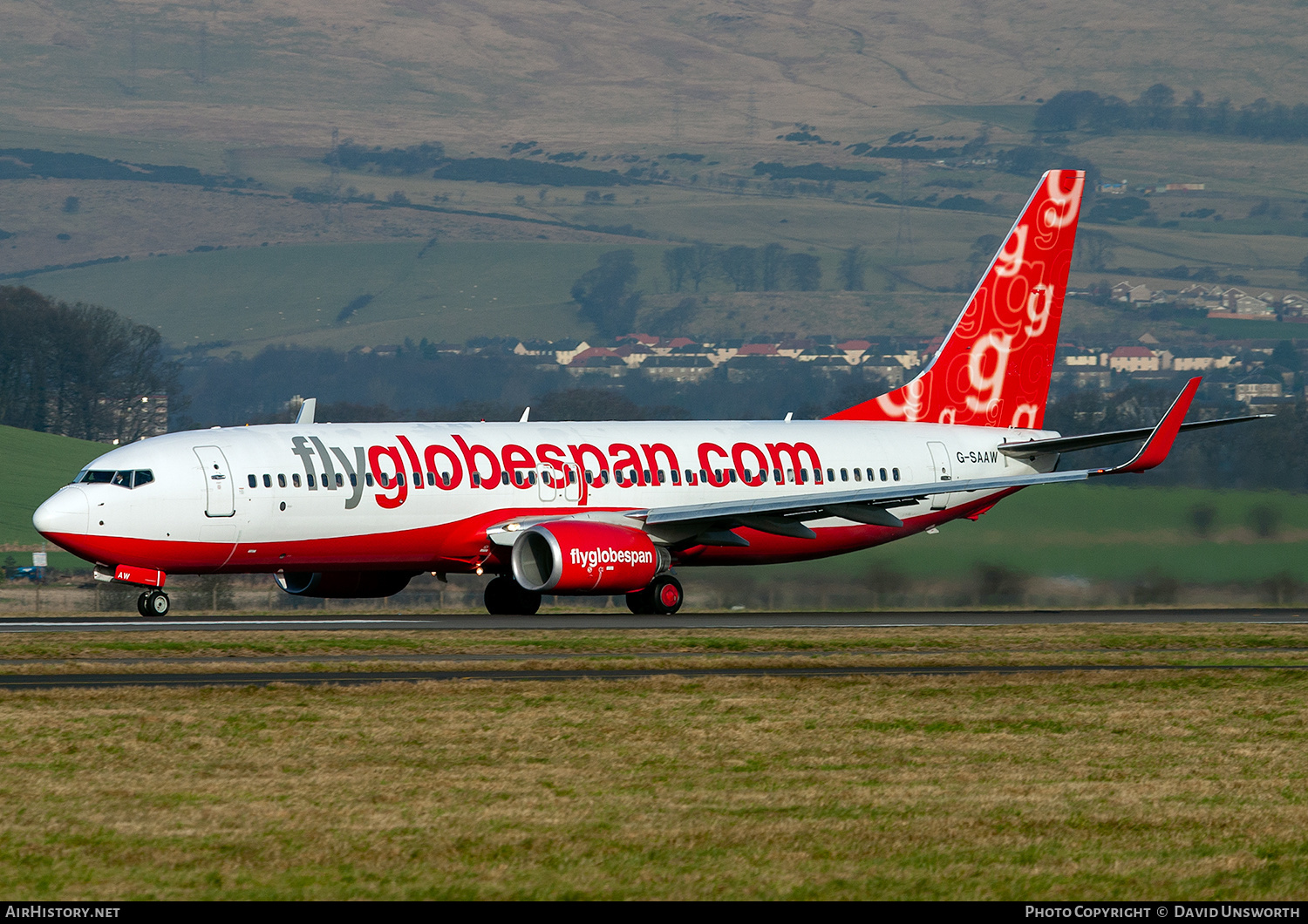 Aircraft Photo of G-SAAW | Boeing 737-8Q8 | Flyglobespan | AirHistory.net #272977