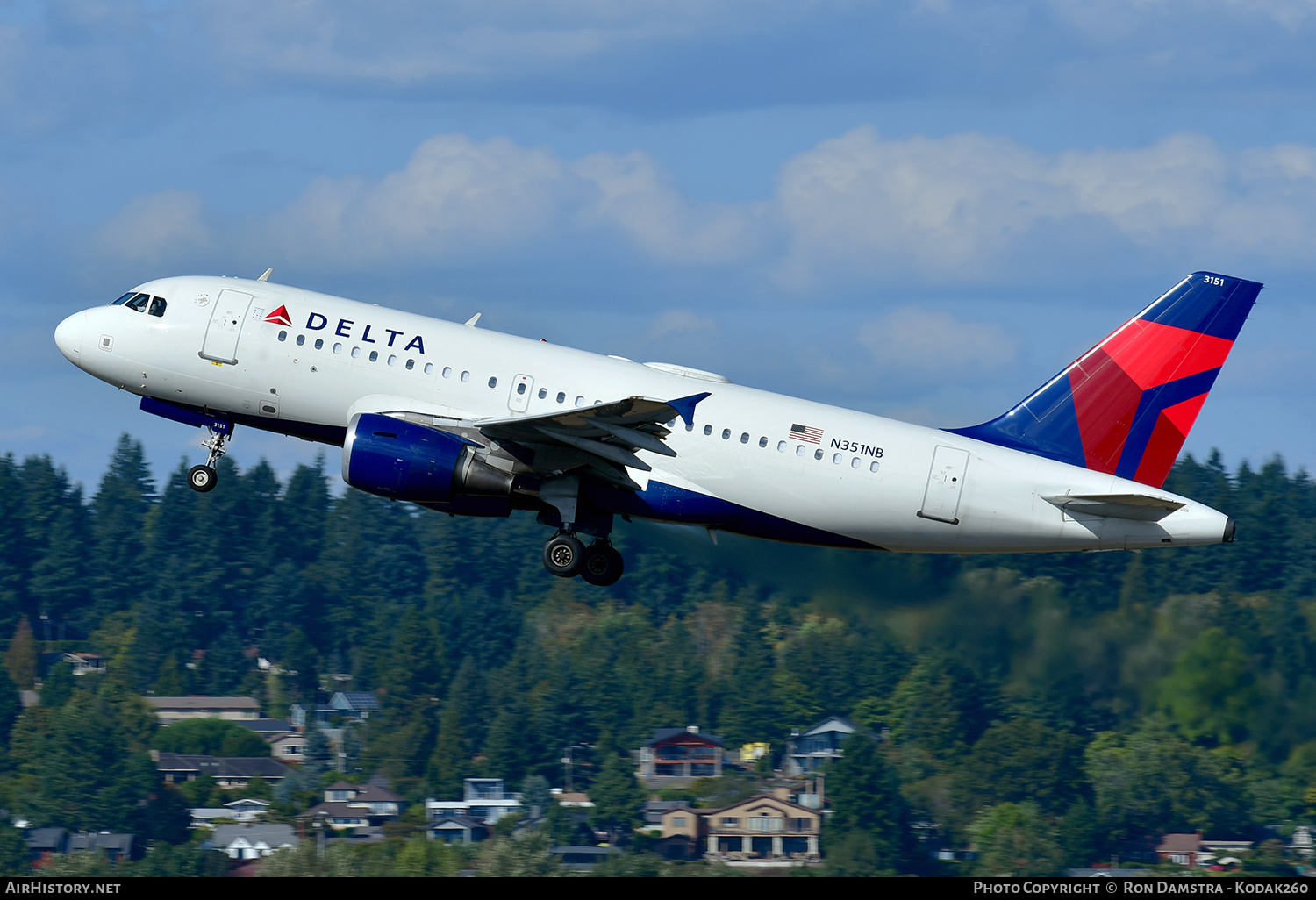 Aircraft Photo of N351NB | Airbus A319-114 | Delta Air Lines | AirHistory.net #273133